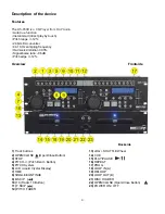 Предварительный просмотр 6 страницы DAPAudio DS-850D Product Manual