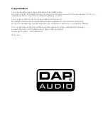 Предварительный просмотр 2 страницы DAPAudio IPS-PT User Manual