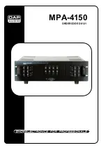 Preview for 1 page of DAPAudio MPA-4150 Product Manual