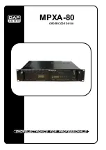 Preview for 1 page of DAPAudio MPXA-80 Instructions Manual