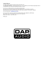 Preview for 2 page of DAPAudio Powermix 1 Manual