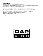 Preview for 2 page of DAPAudio Quick Start Guide Manual