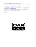 Предварительный просмотр 2 страницы DAPAudio Soundmate 2 MKII Product Manual