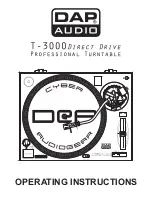 DAPAudio t-3000 Operating Instructions Manual preview