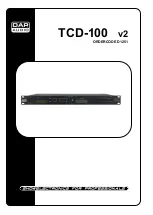 Предварительный просмотр 1 страницы DAPAudio TCD-100 Product Manual