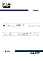 DAPAudio ubr-180bt User Manual preview