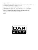 Preview for 2 page of DAPAudio Xtreme X-1300 Product Manual