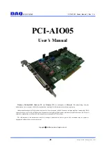 Preview for 1 page of DAQ system PCI-AIO05 User Manual