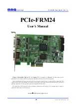 DAQ system PCIe-FRM24 User Manual preview