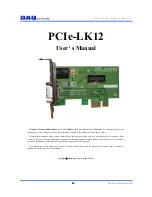 DAQ system PCIe-LK12 User Manual preview