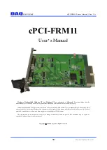 Preview for 1 page of DAQ cPCI-FRM11 User Manual