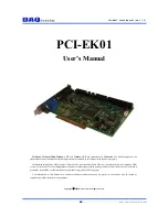 Preview for 1 page of DAQ PCI-EK01 User Manual