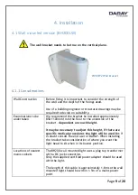 Preview for 10 page of DARAY BH200 Operating & Installation Manual