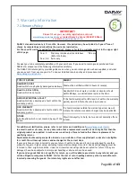 Preview for 42 page of DARAY SL730LW Operating & Installation Manual