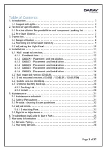 Preview for 3 page of DARAY X240 Operating & Installation Manual