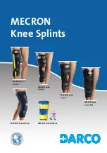 Preview for 1 page of Darco MECRON Knee Splints Manual