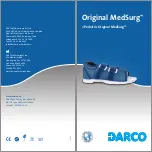 Preview for 1 page of Darco Original MedSurg Quick Start Manual