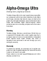 Preview for 3 page of Darkglass Electronics Alpha Omega Ultra User Manual