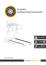 Darwin Fitness TM70 Touch Assembly And Operating Instructions Manual preview