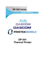 Предварительный просмотр 1 страницы Dascom Tally PrintekMobile DP-541 Series Operator'S Manual