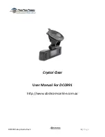 Dash cams Online Crystal Clear DCO991 User Manual preview