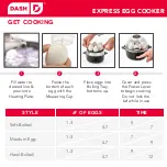 Предварительный просмотр 1 страницы Dash Express Egg Cooker Quick Start