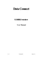 Data Connect V.3600UI User Manual preview