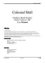 Предварительный просмотр 1 страницы Data Display Colonial Mall User Manual