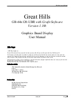 Предварительный просмотр 1 страницы Data Display Great Hills User Manual