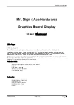 Data Display Mr. Sign User Manual preview