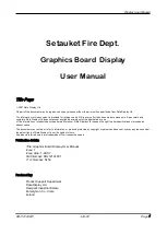 Data Display Setauket Fire Dept. User Manual preview