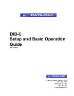 Data-Pac DIB-C Setup And Basic Operation Manual preview