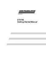 Data Translation DT3152 Getting Started Manual preview