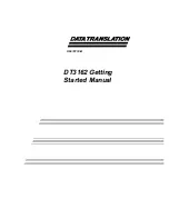 Data Translation DT3162 Getting Started Manual preview