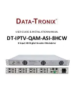 Data-Tronix DT-IPTV-QAM-ASI-8HCW User Manual & Installation Manual preview