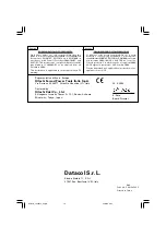 Предварительный просмотр 20 страницы Datacol L 220113 Handling Instructions Manual