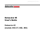 Предварительный просмотр 1 страницы Datacolor 45 User Manual