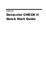 Preview for 1 page of Datacolor CHECK II Quick Start Manual