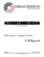 Datacom Systems DURAstream DS-1010 User Manual preview