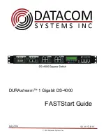 Предварительный просмотр 1 страницы Datacom Systems DURAstream DS-4000 Fast Start Manual