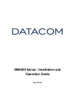 Preview for 1 page of Datacom DM4000 ETH12GX+1x10GX-MPLS Installation And Operation Manual