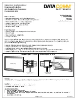 DataComm Electronics 45-0061-WH Instruction/Installation Sheet preview