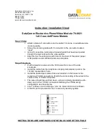 Preview for 1 page of DataComm Electronics 70-0021 Instruction/Installation Sheet