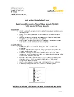 DataComm 70-0020 Instruction And Installation Sheet preview