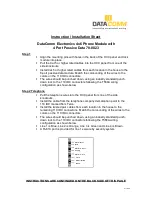 Предварительный просмотр 1 страницы DataComm 70-0023 Instruction/Installation Sheet