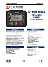 Preview for 1 page of Datakom D-100 MK2 User Manual