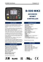 Предварительный просмотр 1 страницы Datakom D-500 MK3 User Manual