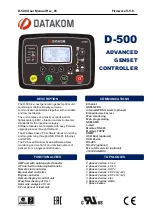 Datakom D-500 User Manual preview