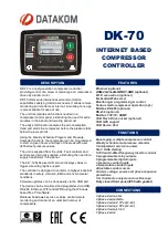 Preview for 1 page of Datakom DK-70 Manual