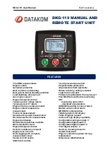 Preview for 1 page of Datakom DKG-119 User Manual